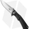 CRKT Tighe Tac Two Clip Point Flipper Button Lock Knife GRN (3.38" Satin) 5230 -Blade HQ crkt tighe tac two 5230 cm