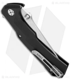 CRKT Tighe Tac Two Tanto Flipper Button Lock Knife GRN (3.25" Satin) 5235 -Blade HQ crkt tighe tac two tanto 5235 side cm