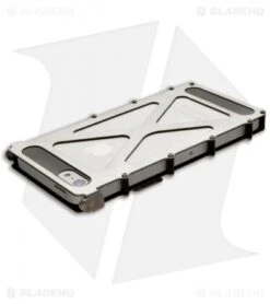 CRKT INoxCase Stainless Steel IPhone 5 Case 180Â° Cover INOX5S -Blade HQ inox inoxcase iphone5 stainless steel satin 180 inox5s back