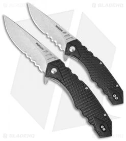 CRKT Ruger Knives Follow-Through Compact Flipper Knife (3.25" SW Serr) R1704 -Blade HQ ruger knives r1704 size cm 1